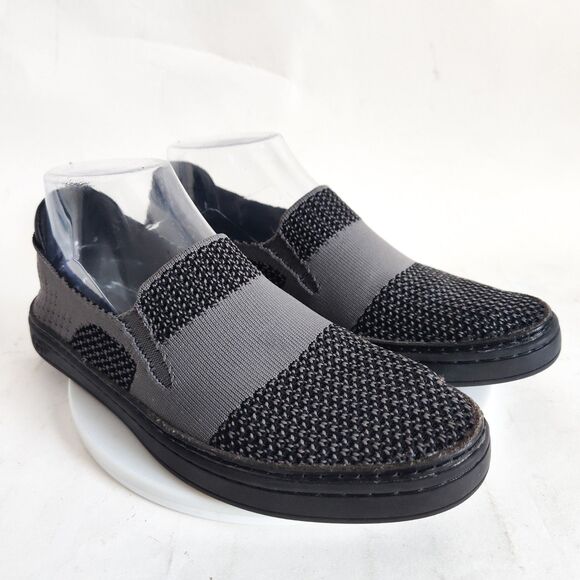 Ugg Sneakers Womens Size 7 Sammy Hyper Weave Slip On Comfort Knit Black Gray - Picture 2 of 12